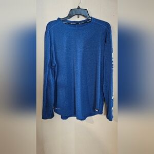 Men's Nike Dri-Fit Football Blue Long Sleeve Shirt